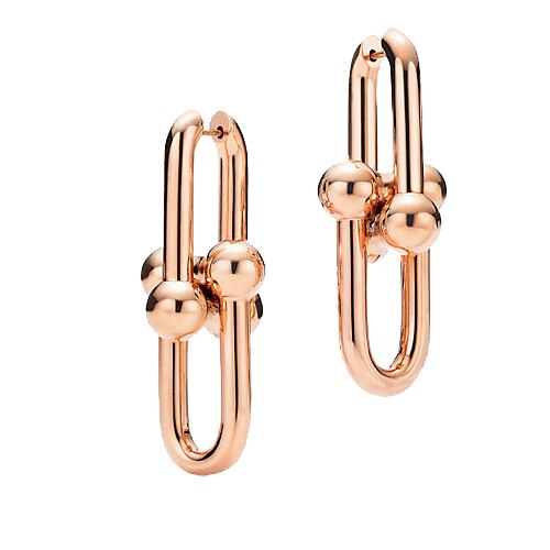 YS boucles d'oreilles titane acier matériel Premium édition Original TIF lien boucles d'oreilles: c-Titanium steel