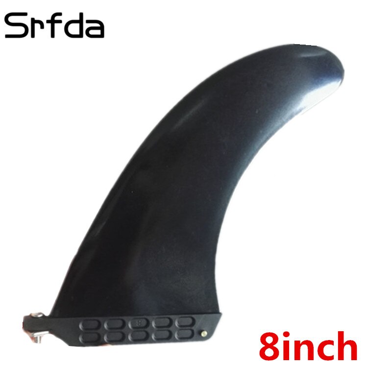 srfda surfboard fins Dolphin 6.5inch7.5inch8inch9inch10inch Longboard Fin - Black surf fin 70%nylon+30%fiberglass: 8inch
