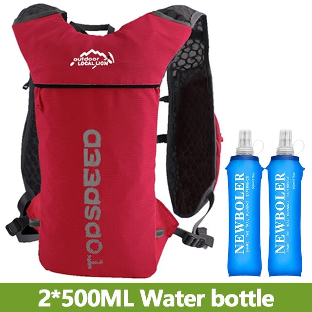 Newboler Trail running-ultraleichter 5-l-Rucksack, laufende Trink weste, Marathon, Fahrrad 2l Wasser beutel