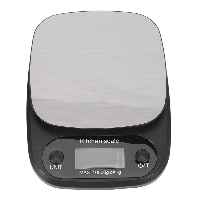Kitchen Scales Food Baking Weight Digital LCD Electronic Weighing Scale 10kg(gray): black
