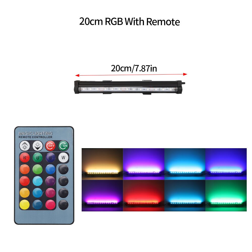 110-240V fish tank LED bubble lamp remote control color changing colorful aquarium bubble lamp LED diving lamp gas stone lamp: 20CM 110-240V