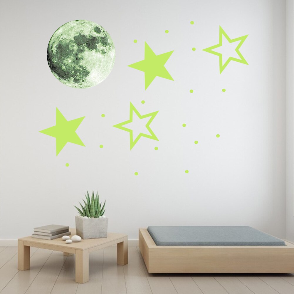 Planet Star Lichtgevende Muurstickers Decoratieve Muur Sticker Voor Kinderen Kamer
