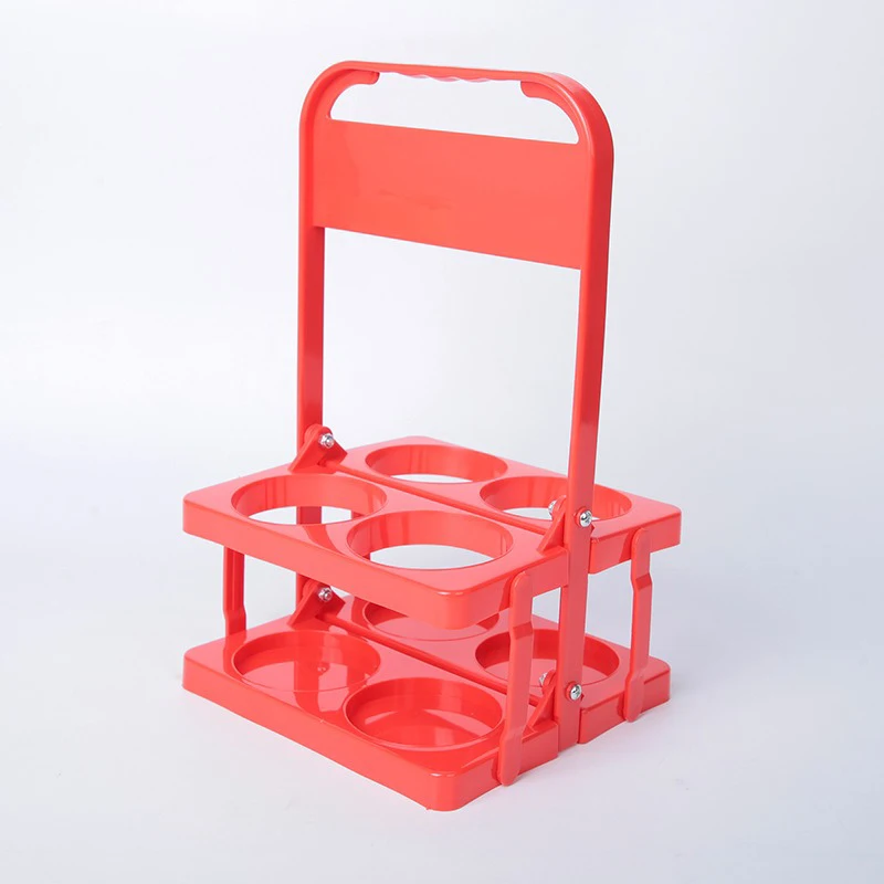 Support à bière pliable en plastique Portable, organisateur de tasses Durable, casier à vin, porte-bouteille de bière, panier à boissons, support à Cocktail réutilisable: Gris clair