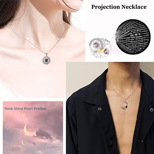 Collana coppia magnetica ti amo 100 lingue abbinate coppia collane collana pendente cuore per amico san valentino
