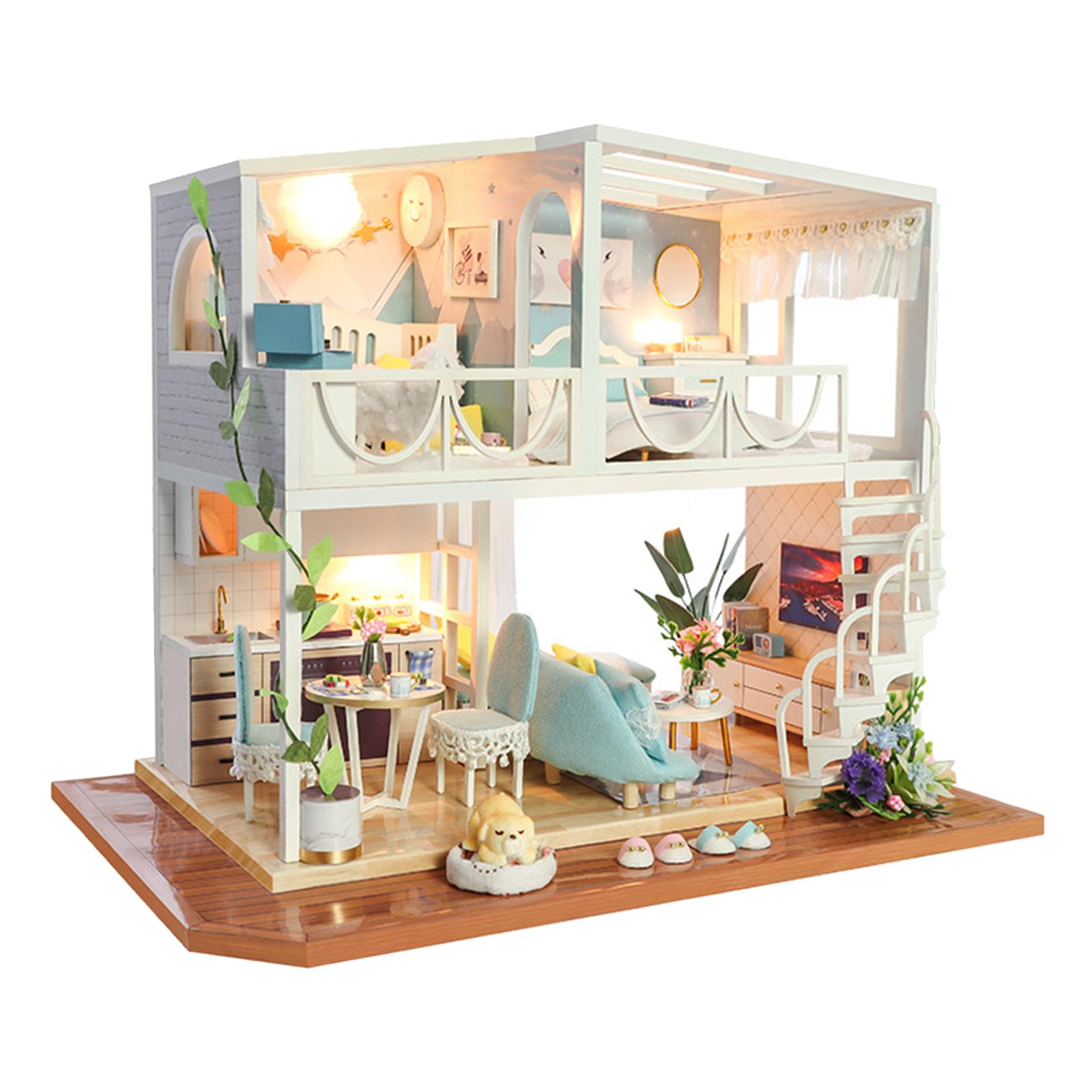 Poppenhuizen Miniatuur Poppenhuis Diy Met Meubels Accessoires