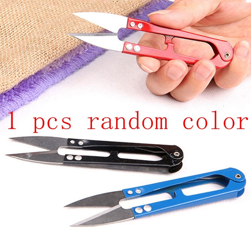 1Pcs U Vorm Clippers Trimmen Briefpapier Schaar Naaien Tangen Knipt Frezen Draad Snippers Trimmen Diy Schaar Gereedschap: JD023