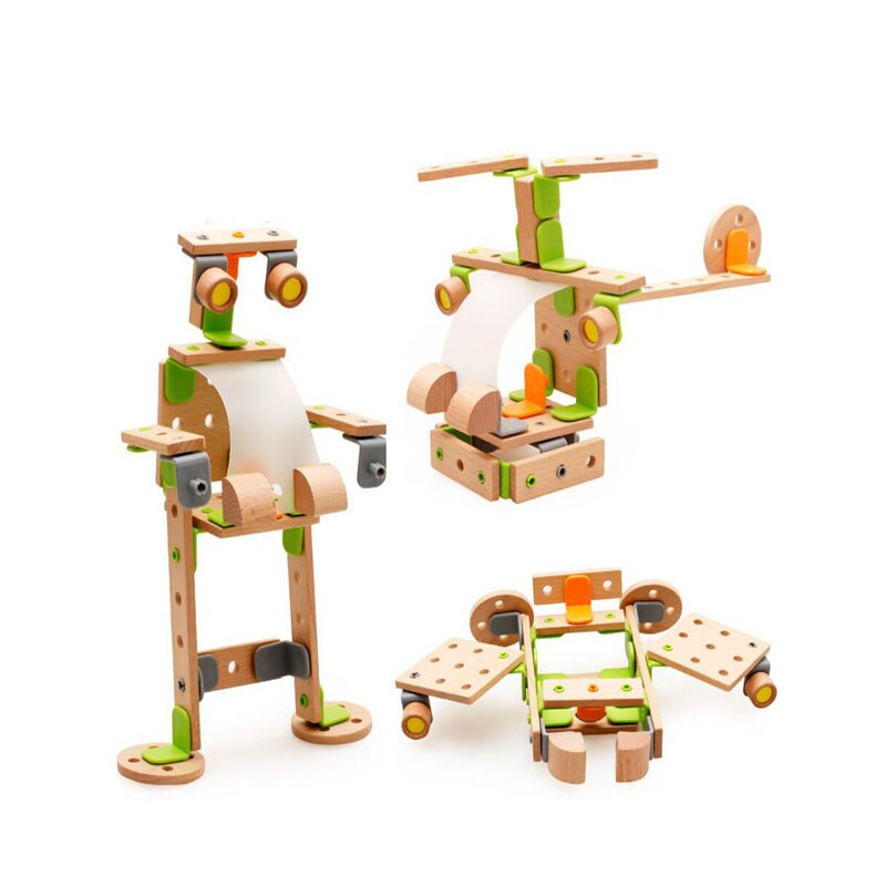Montering af helikopter montering af træ møtrikker skrue diy blok børn pædagogisk legetøj: Default Title