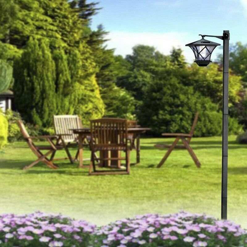 1.5M Led Zonne-energie Traditionele Tuin Lantaarnpaal Lantaarnpaal Lantaarn Licht Decor