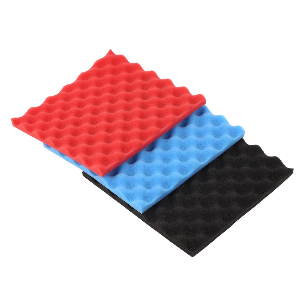 Forma de huevo, baldosas insonorizadas, azulejos con absorción de sonido, pegatina de espuma para decoración del hogar, estudio de oficina, silencio, negro, rojo y azul