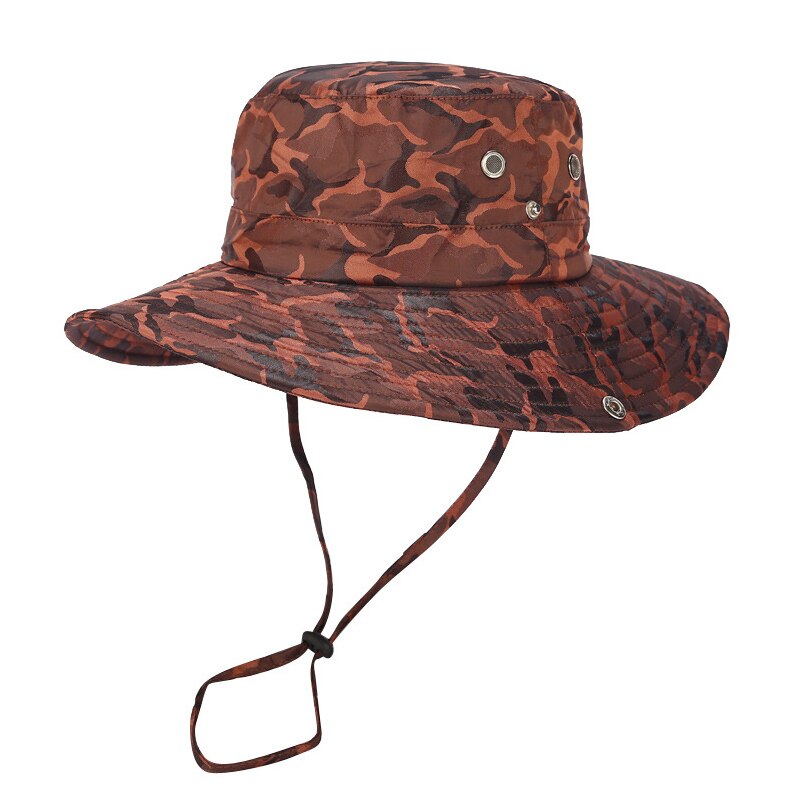 Sombrero de pesca de ala pequeña de camuflaje para hombre, gorra de pescador para deportes de montaña, sombra para habitación de verano: style 3