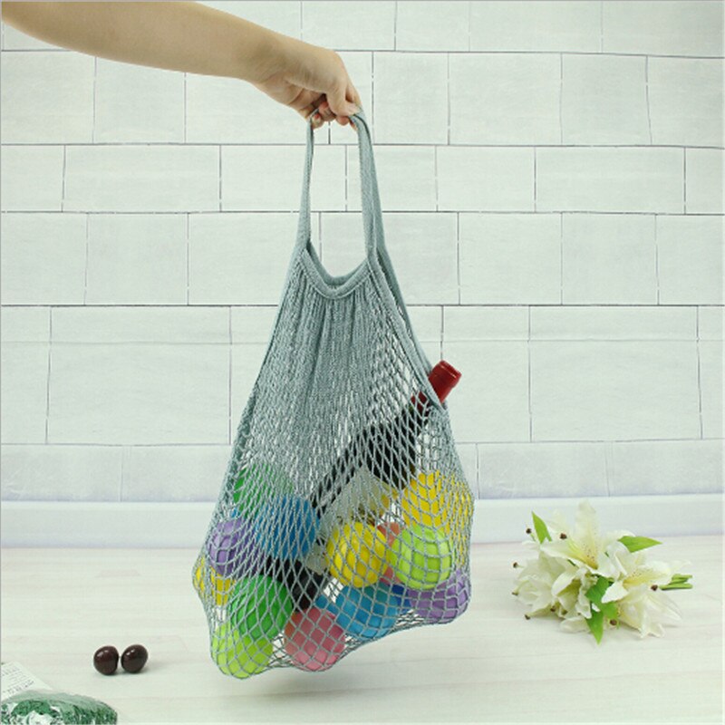 1PC grand filet chaîne sac à provisions réutilisable épicerie coton sac Protection de l'environnement main Totes pliable