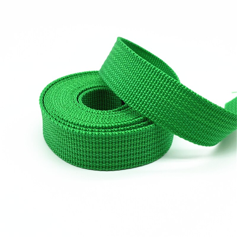 2 jardy 20mm płótno wstążka saszetka na pasek taśma nylonowa taśma zwierzę domowe taśma plecakowa taśma szyta torba akcesoria robić paska # RoLi: zielony