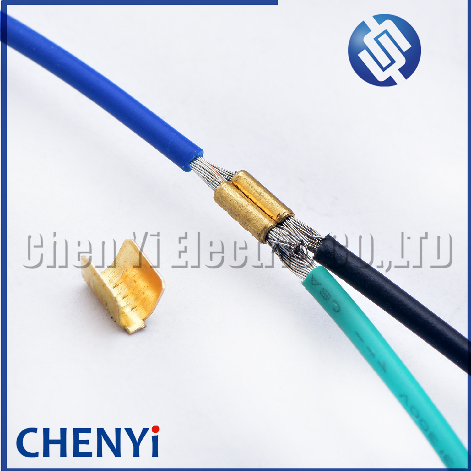 Bloques de terminales de latón para prensado de cables, conectores de cable y terminales paralelos, tipo C U, junta de tira de cobre, 100 piezas