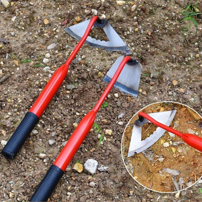 Garden Agriculture Weeding Tool Hollow Hoe Handheld Weeding Rake Planting Tools 40JE