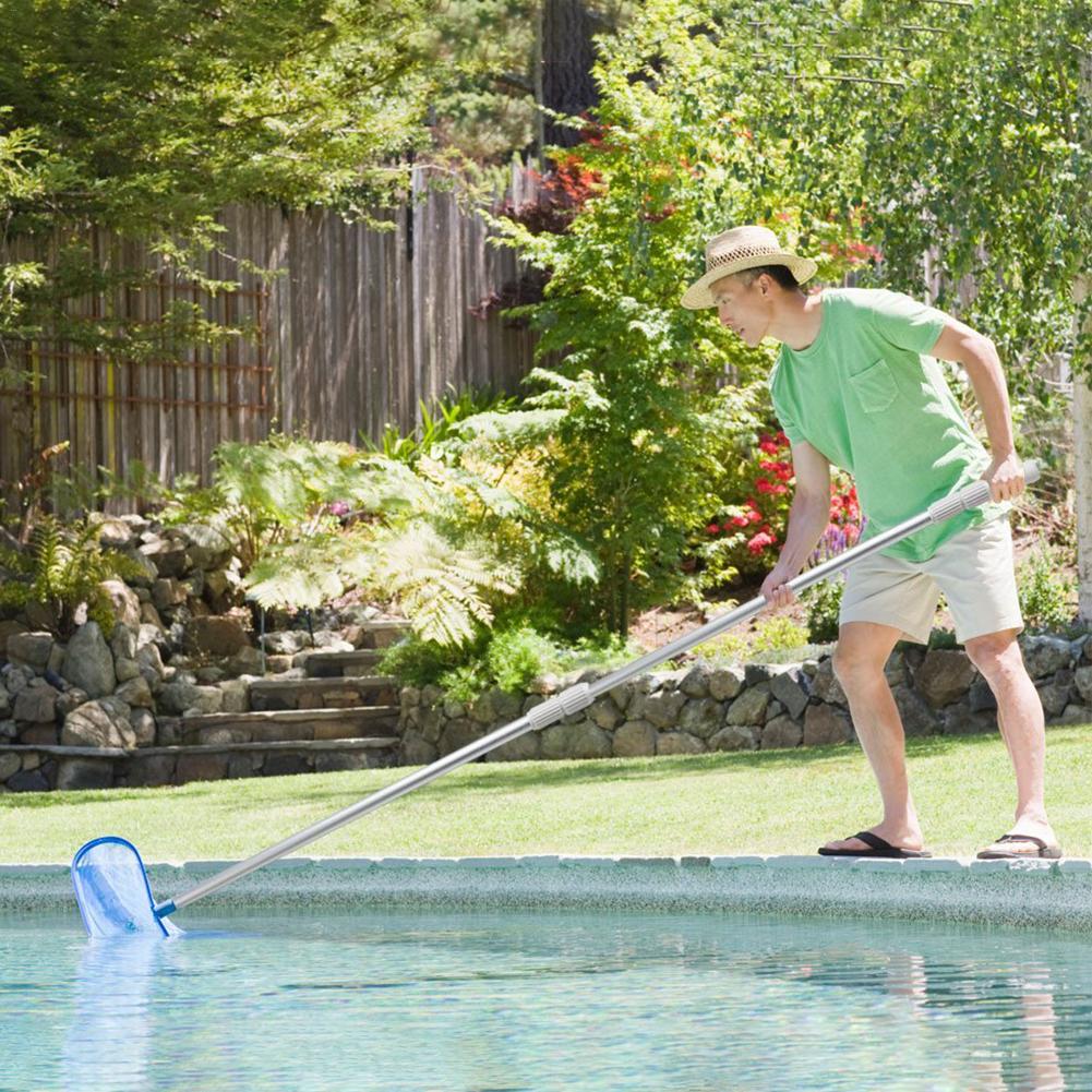 Portable Swimming Pool Skimmer Aluminum Alloy Telescopic Handle Stick Joint For Brush Salvage Net Swimming Pool Tool