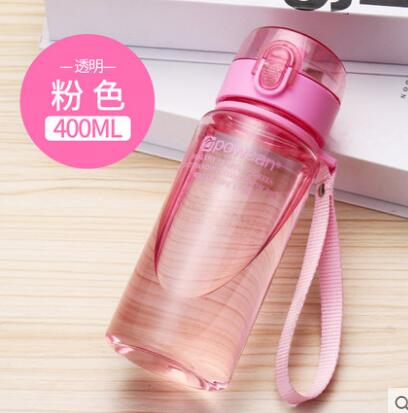 400 ML Cups plastic draagbare student ruimte cup eenvoudige vrouwelijke zomer sport transparante frosted cup outdoor hand thee Cup: 10