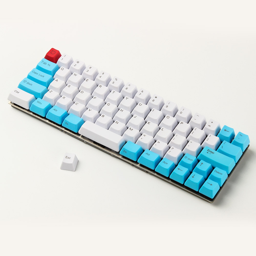 YMDK carbone blanc bleu noir rouge Minila Keyset épais PBT OEM profil Keycaps pour Filco Minila YD60M