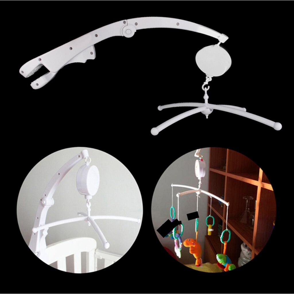 18 Inch Wind Up Mobile Music Box Baby Crib Nursery Mobiles, Bed Bell Toy Holder Arm Bracket for Custom Mobiles