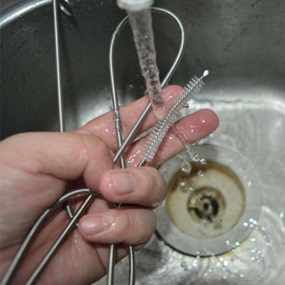 Long Flexible Refrigerator Scrub Brush Refrigerator Drain Dredge Flexible Refrigerator Coil Brush Cleaning The Water Tubing