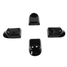 Black ceramic oven feet set