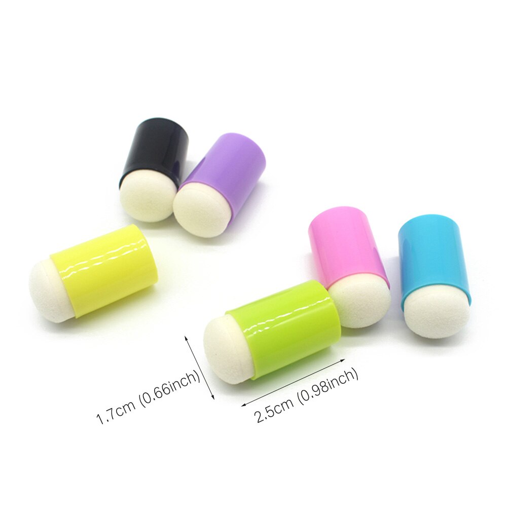 School Painting Craft Set DIY Paint Drawing Sponge Foam Finger Chalk Ink Applying Chalk Inking Staining Sponge Art Tools