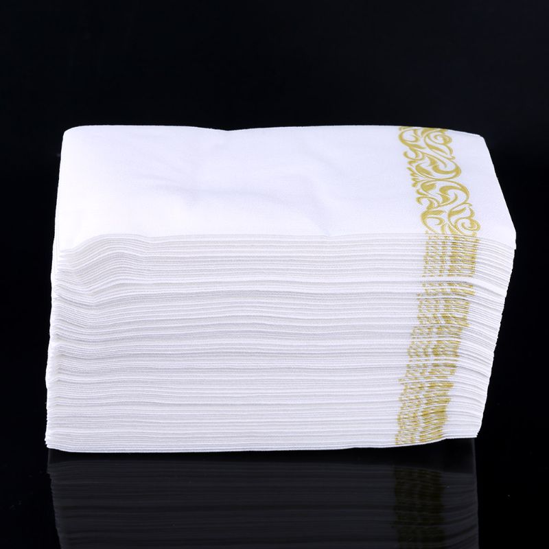 Toallas desechables para manos y baño, servilletas decorativas de papel de lino suave y absorbente para invitados de cocina
