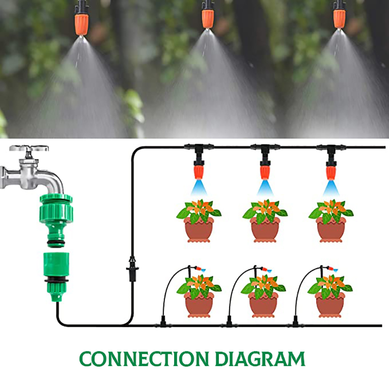Garden Drip Irrigation System Water-saving Automatic Irrigation Equipment Suitable for Garden Greenhouses Plant Watering Kits