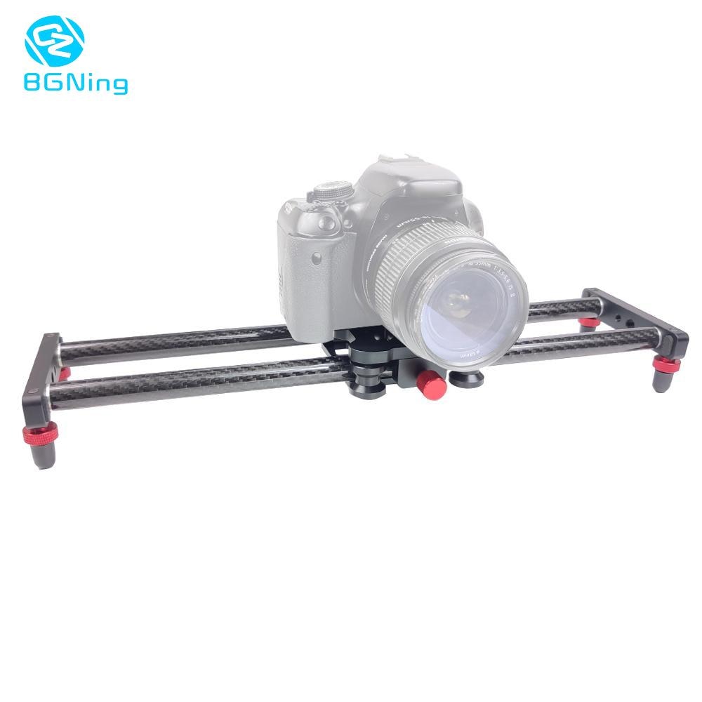 Deslizador de pista de cámara de fibra de carbono, estabilizador de vídeo DSLR Rail Follow Focus Pan, videocámara de grabación de fotos, soporte de 3kg, 40cm