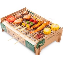Disposable BBQ Home Smoke-free Indoor Outdoor Picnic Charcoal Simple Portable Small Mini Grill