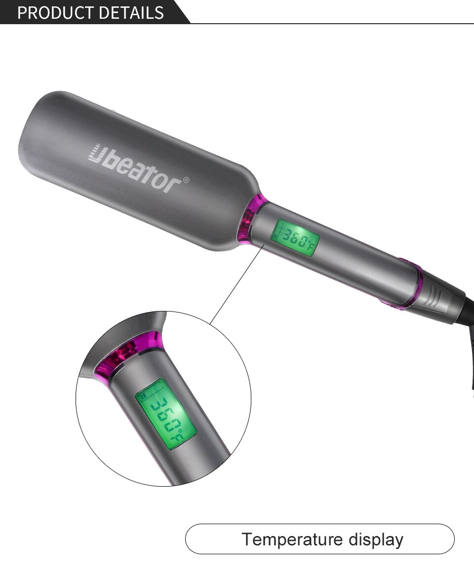 Fernen Infrarot Negative Ionen Keramik Haarglätter Flache Eisen Hair Pflege Richt