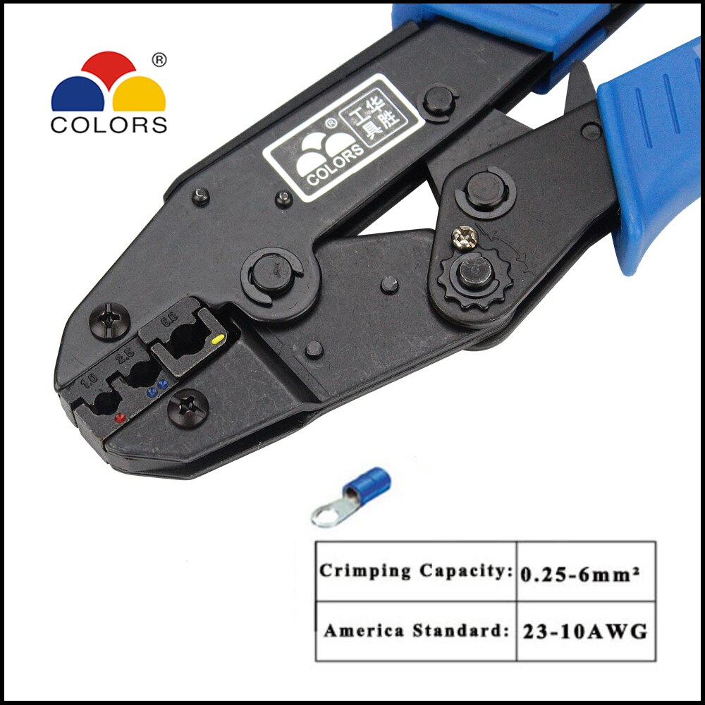 Crimping tool 230mm HS-03B plier+4jaws for insulated terminals/insulated tabs and receptacles/non-insulated tabs and receptacles: HS-30J