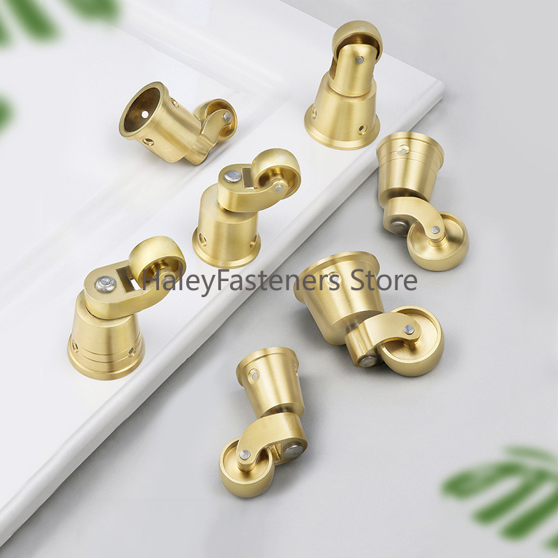 1/4 pièces multi-tailles universelles rondes tasse roulettes en laiton meubles robustes jambes roues pour canapé chaise armoire Table de Piano