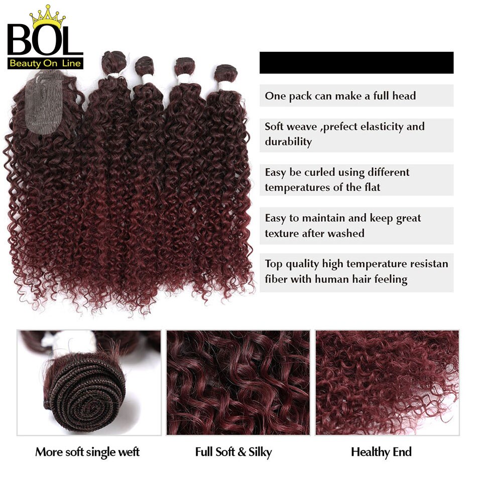 Water Wave Synthetic Curly Hair Bundles 4 Bundles(24*2+26*2) with Hair Topper High Temperature Resistan Fiber Hair Extensions