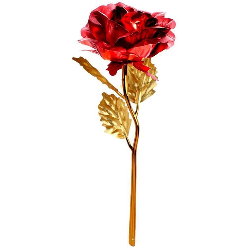 24k forgyldt gylden rose blomst valentinsdag bryllupsdag kæreste 6 farver til rådighed: Rød