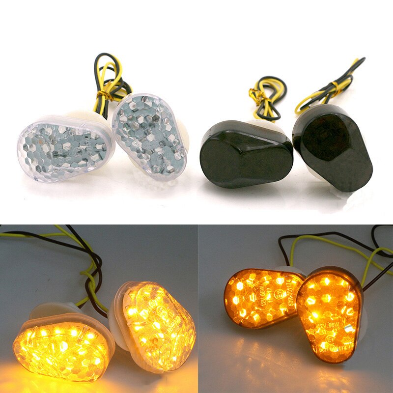 Pour Kawasaki ZX6R ZX7R ZX9R ZX10R ZX636 ZX12R ZX 6R 7R 9R 10R LED clignotants à montage encastré clignotants clignotants