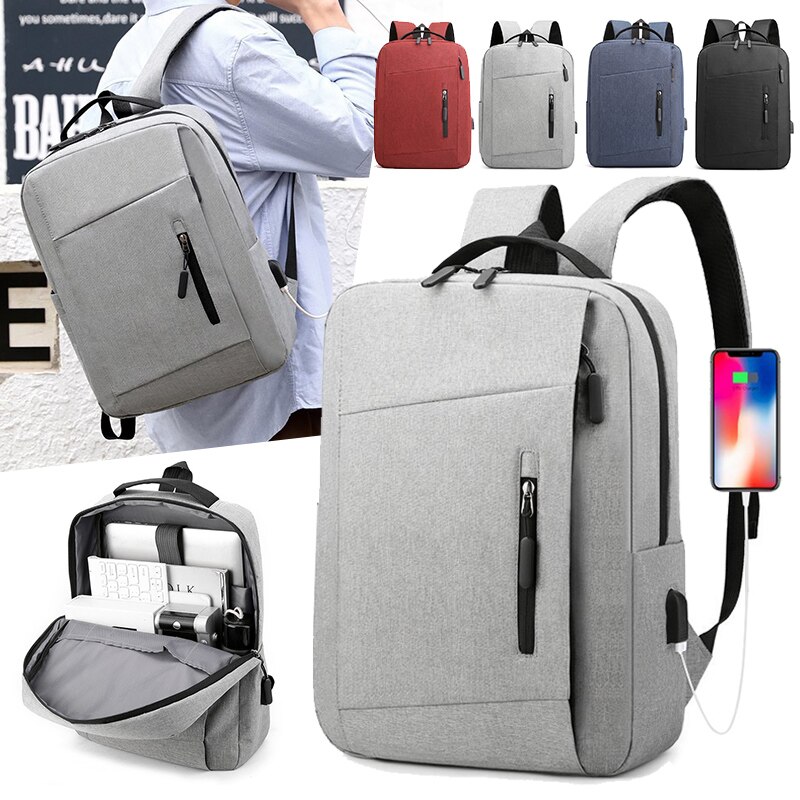 Ryggsekk for menn populær casual business gutter balle enkel bærbar pakke usb #39 tilkobling lade klassisk bag