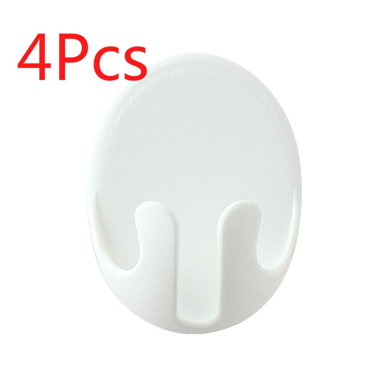 4Pcs Punch-Gratis Stekker Haak Keuken Socket Magazijnstelling Hanger Multifunctionele Traceless Stekker Plakken haak: 01