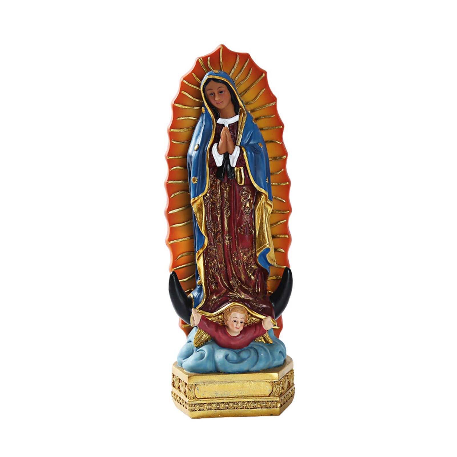 Display Ornamenten Mexicaanse Europese Home Decor Hars Beeldje Desktop Religieuze Christian Bruiloft Virgin Mary Standbeelden
