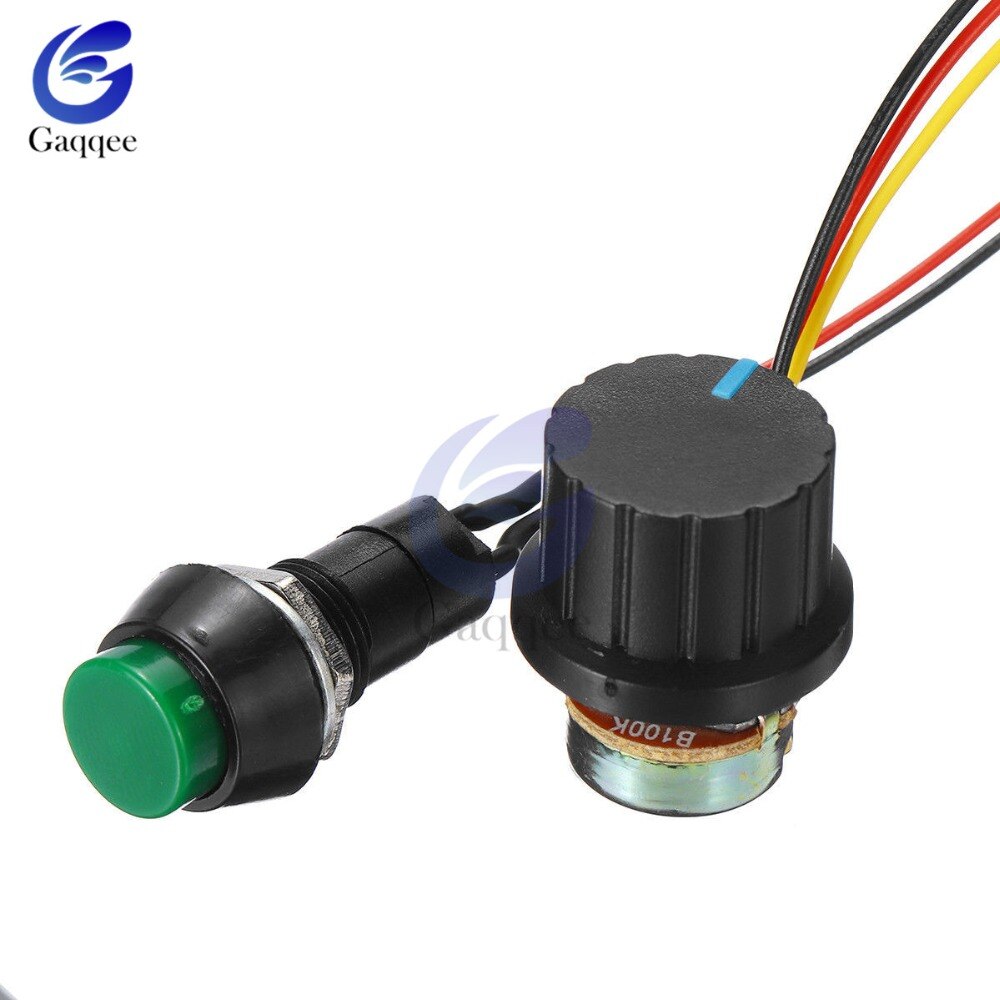 30A DC 6V-60V 12V 24V 48V 48V PWM controlador de velocidad del Motor pantalla LED Digital 0 ~ 100% ajustable 15KHZ con interruptor de potenciómetro