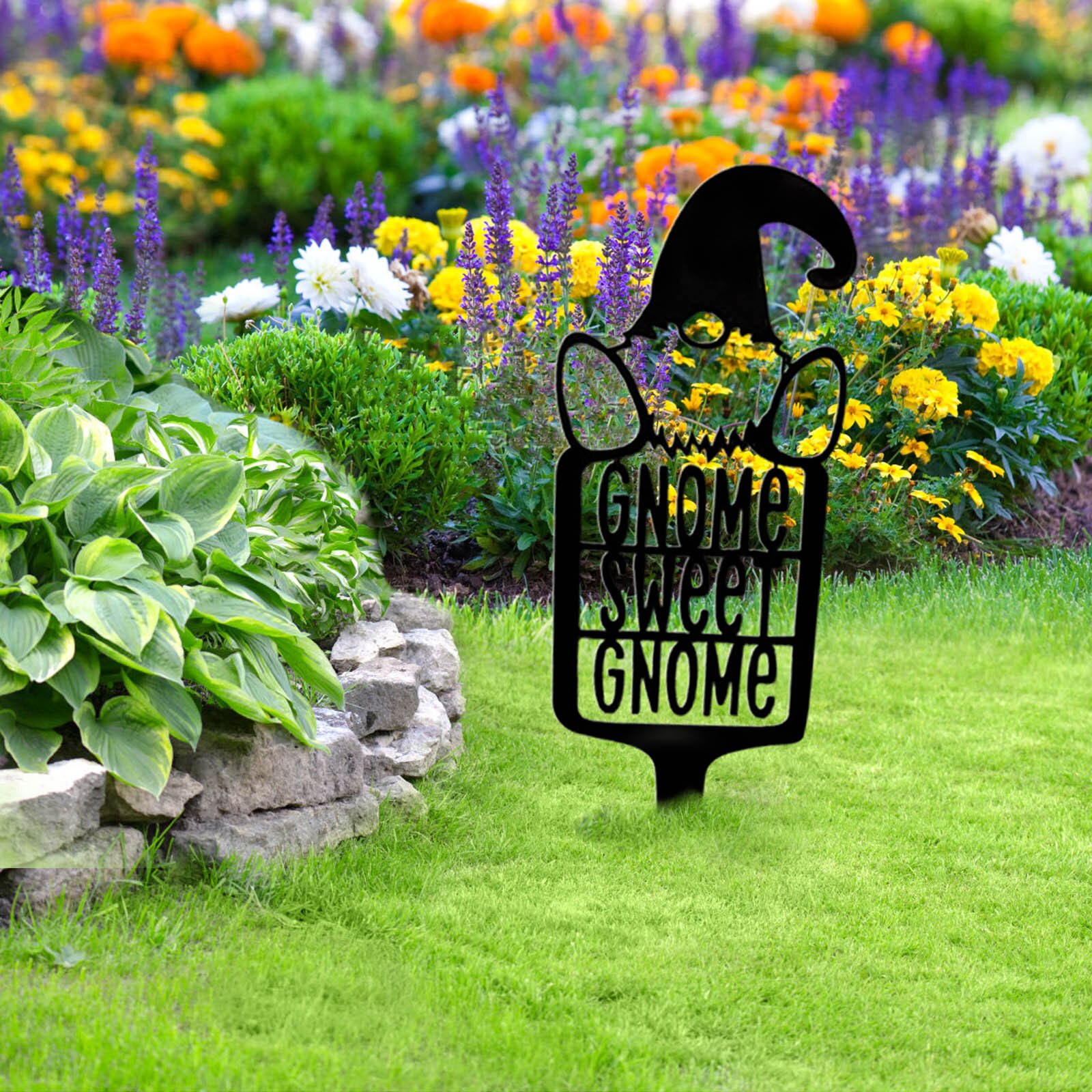 Steel Branch Gnomes Decoration Stakes Garten Dekoration Metal Tree Art Metal Gnomes Garden Steel Silver Garden Accessories