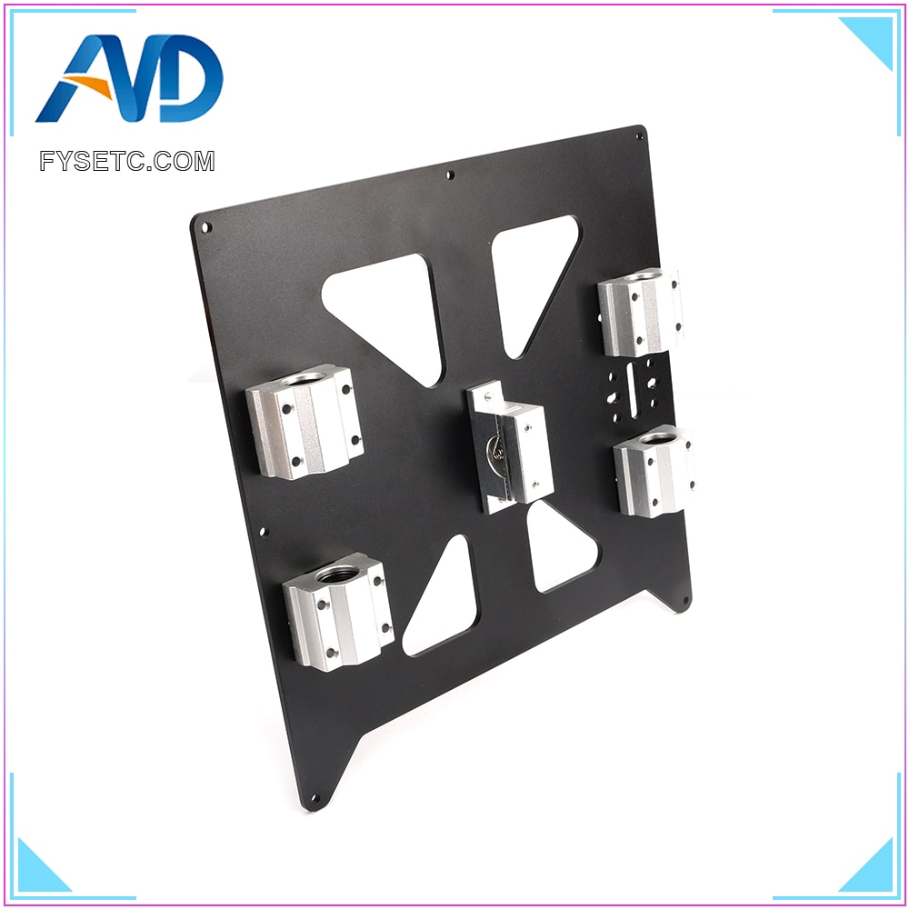 Aluminium Y Wagen Eloxiert Platte Mit SC8UU pgrade Prusa i3 V2 Heißer Bett Unterstützung Platte Für Prusa i3 RepRap DIY 3D Drucker teile