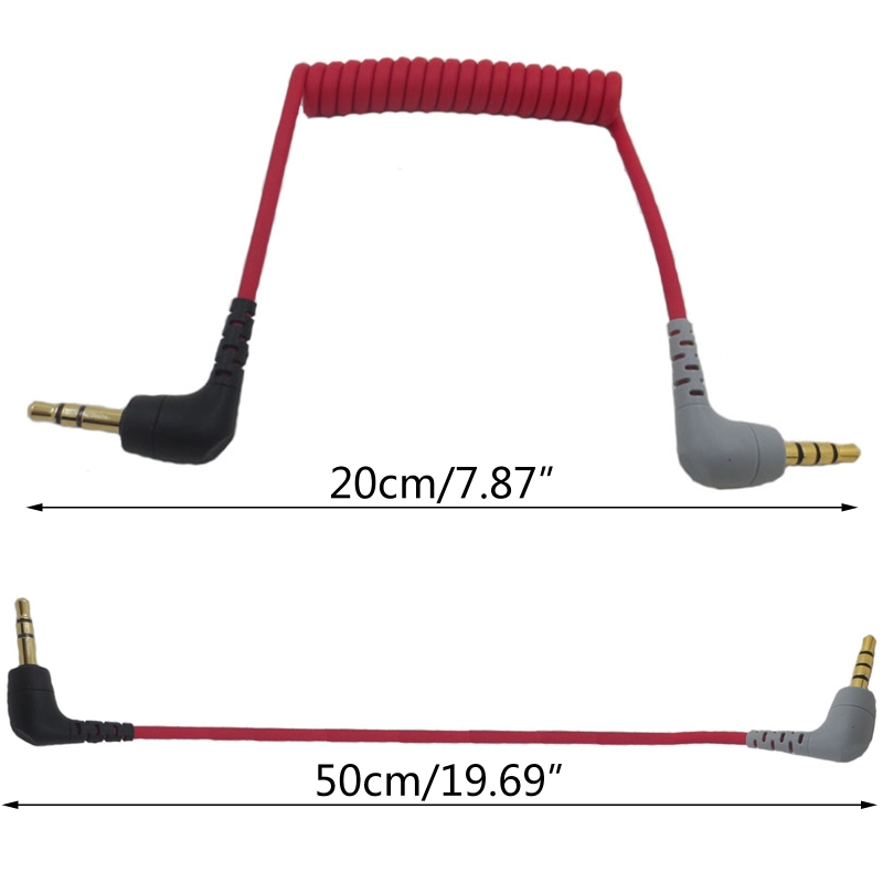 TRS zu TRRS Mikrofon Kabel 3,5mm Stecker auf Stecker Rechten Winkel Patch Adapter Kabel Wireless Lavalier-mikrofon Mic Kabel für BOYA Ritt SC7