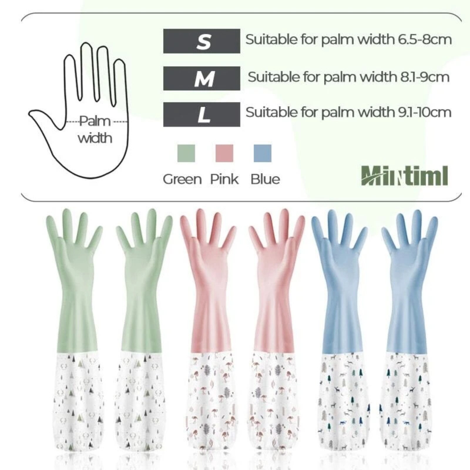 Long Sleeve Wash Dishes Household Cleaning Gloves Kitchen Waterproof Dishwashing Gloves Rubber Bands Gloves Scrubs Glove
