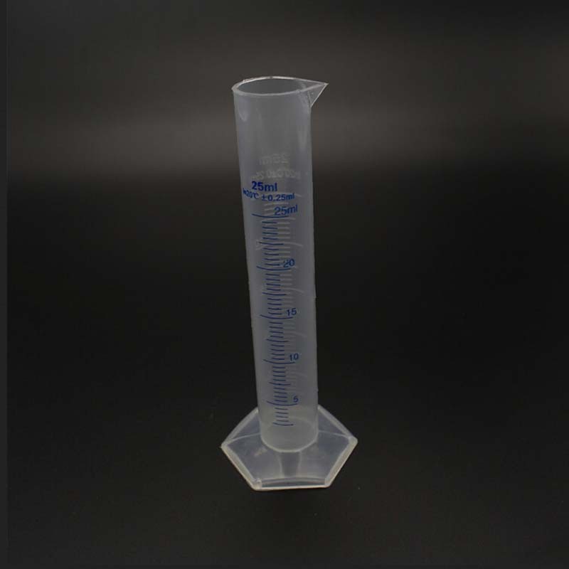 25 ml Afgestudeerd Laboratorium Lab Test Meten Cilinder Plastic Container Buis