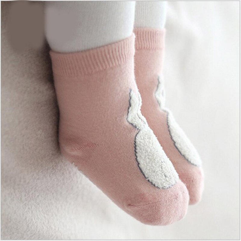 0-4t jongens/meisjes sportsokken katoenen kindersokken warme konijnen enkelsokken grappige kindersokken