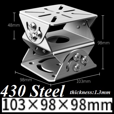 Cardan Joint, Steel and Stainless Steel, PT Joint, Aluminum Alloy Universal Joint CCTV Camera Mounting Bracket 360 Degree Adjust: Blue