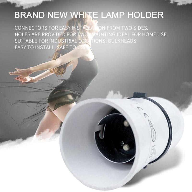 1pcs Black White Plastic Bayonet Lamp Holder B22 Bakelite Socket Living Holder Supplies Home Lamp Room 2A Light 250V Fittin