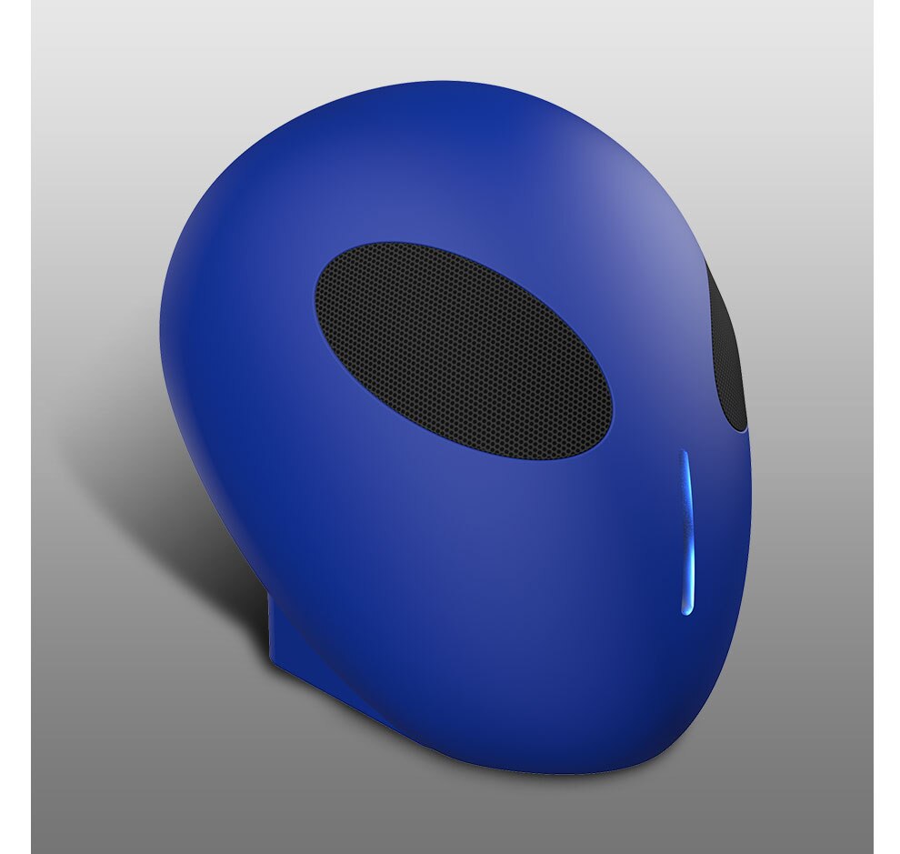 Alien Portable Wireless Bluetooth speaker subwoofer 360 Stereo Deep Bass ET Alien Speaker FM Radia TF USB Music Player: Blue