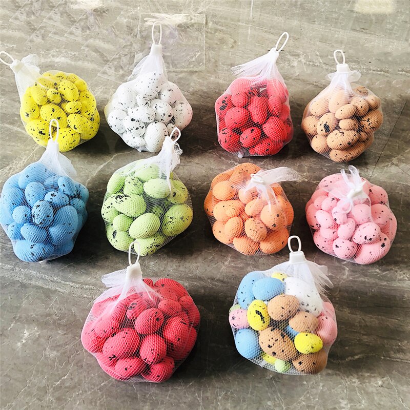 30Pcs Package Foam Easter Eggs For Home Party DIY Craft Kids Favor Easter Decoration Supplies