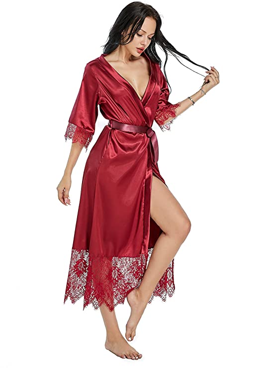 Weiche Nacht Neue die Seide Kimono Kleid Bademantel Frauen Seide Brautjungfer Roben sexy verrotten Roben Satin- Kleid Damen Dressing Kleider